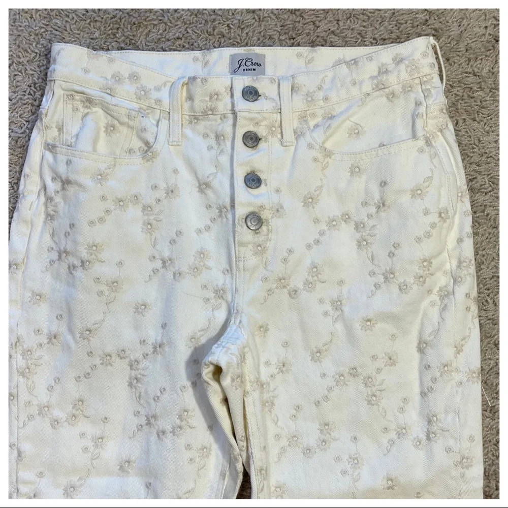 JCrew Billie Denim Boot Cut Embroidered Jeans